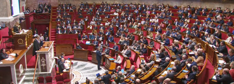L'hémicycle de l'Assemblée nationale en 2023.